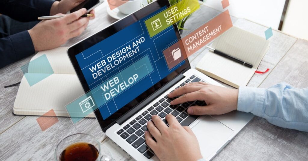 Web design and development concept